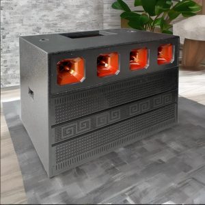 I - Vỏ thùng loa kéo bình 4 Tấc đôi + 4 Treble màu đỏ