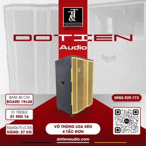 VỎ THÙNG LOA KÉO 4 TẤC ĐƠN
